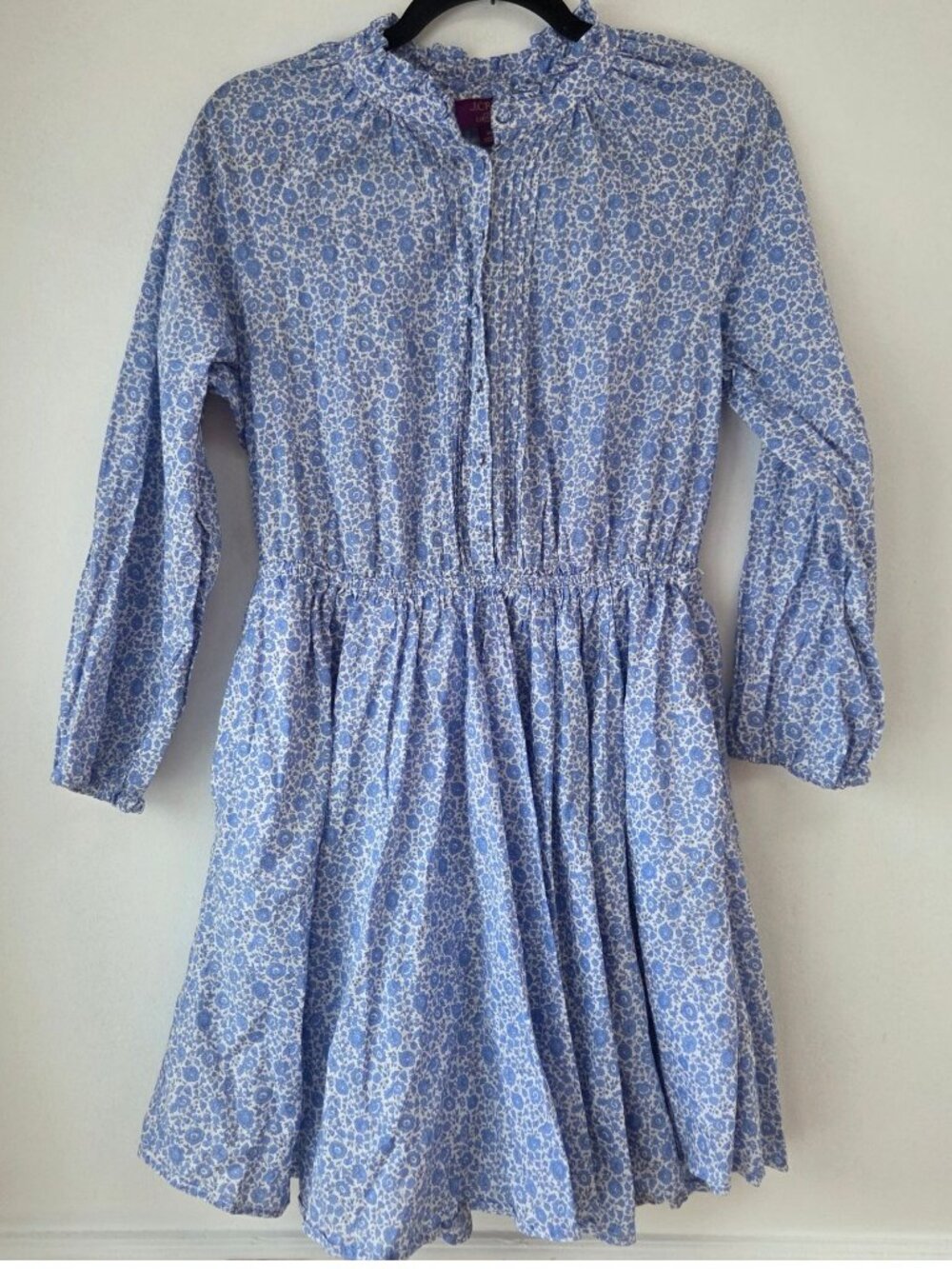 J. Crew Liberty London Fabrics Blue Ditsy Floral Dress Boho Cottagecore Women's